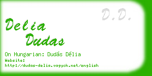 delia dudas business card